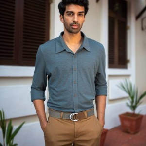 有機棉長袖針織襯衫 ANTON