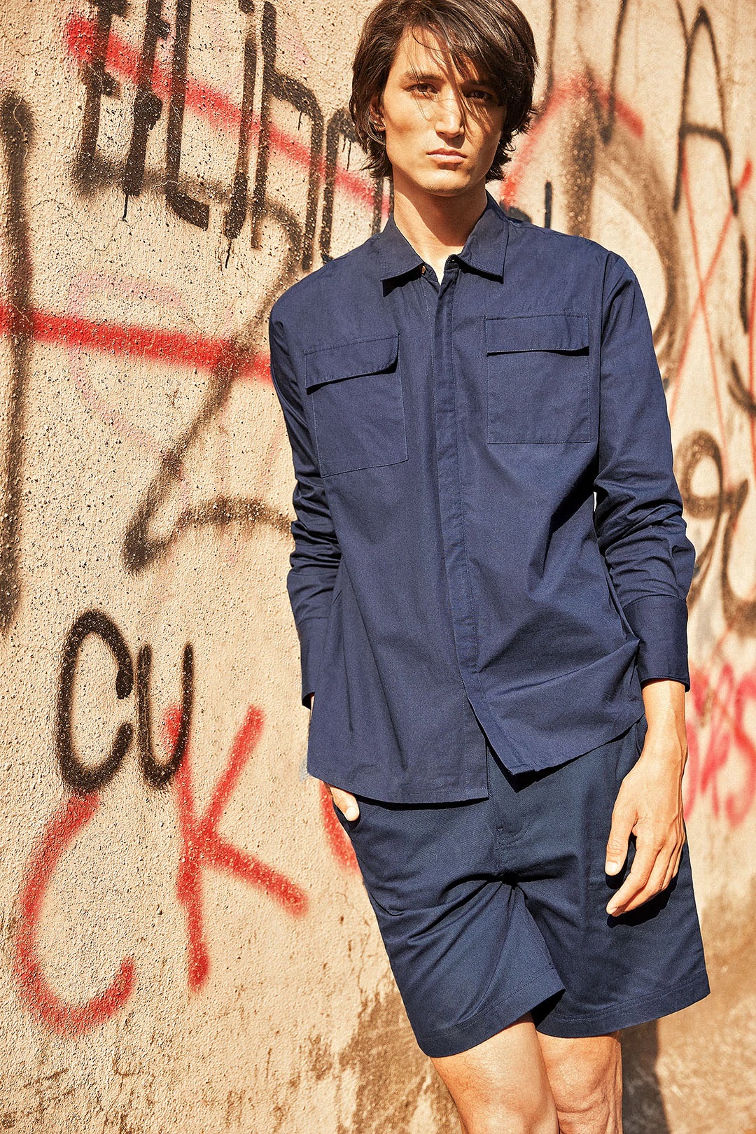 NO NASTIES 有機印度藍夾克襯衫 Indigo Relaxed Overshirt 3 - Aporia Agathon