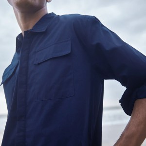 有機棉印度藍夾克襯衫