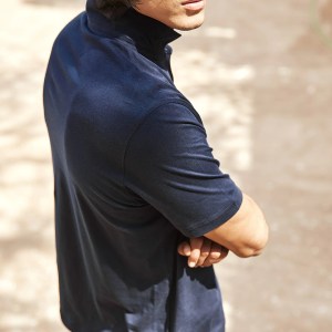 有機棉印度藍短袖 Polo 衫