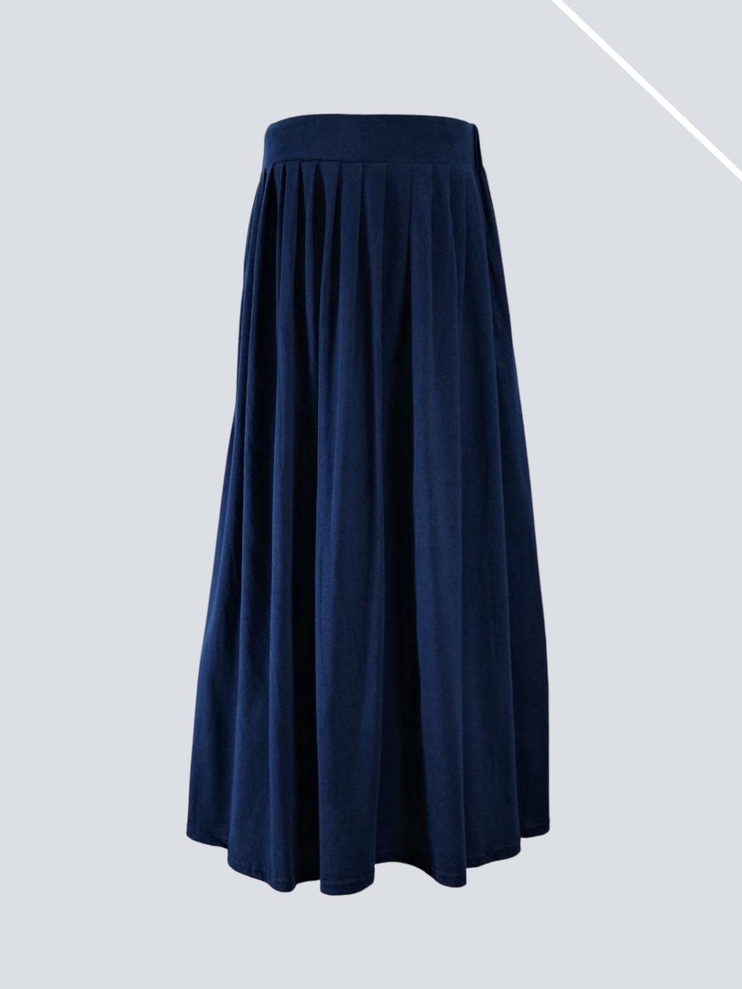 People Tree 有機棉悠藍舒展褶裙 3 NEW - Aporia Agathon