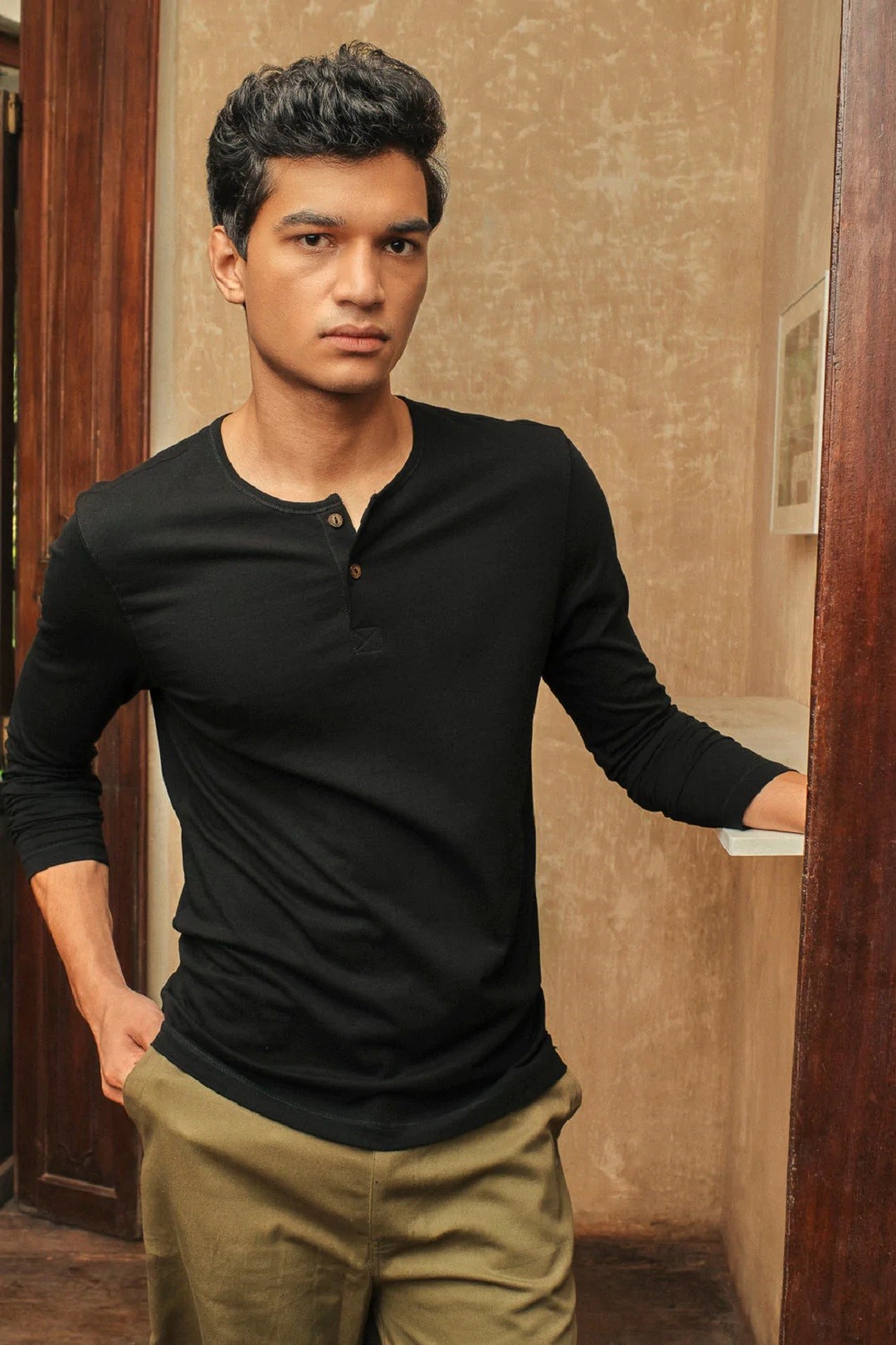 NO NASTIES 有機亨利領長袖上衣 Bristol Henley