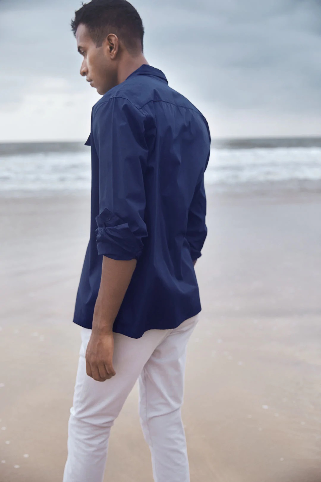 NO NASTIES 有機印度藍夾克襯衫 Indigo Relaxed Overshirt 8 - Aporia Agathon