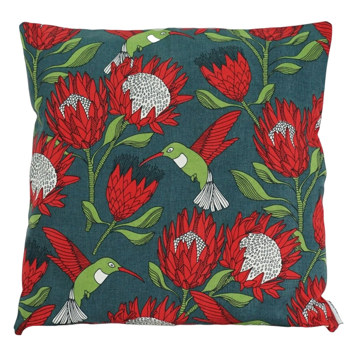 aLoveSupreme Cushion Cover Protea Red on Gunmetal 非趣抱枕套 帝王花紅