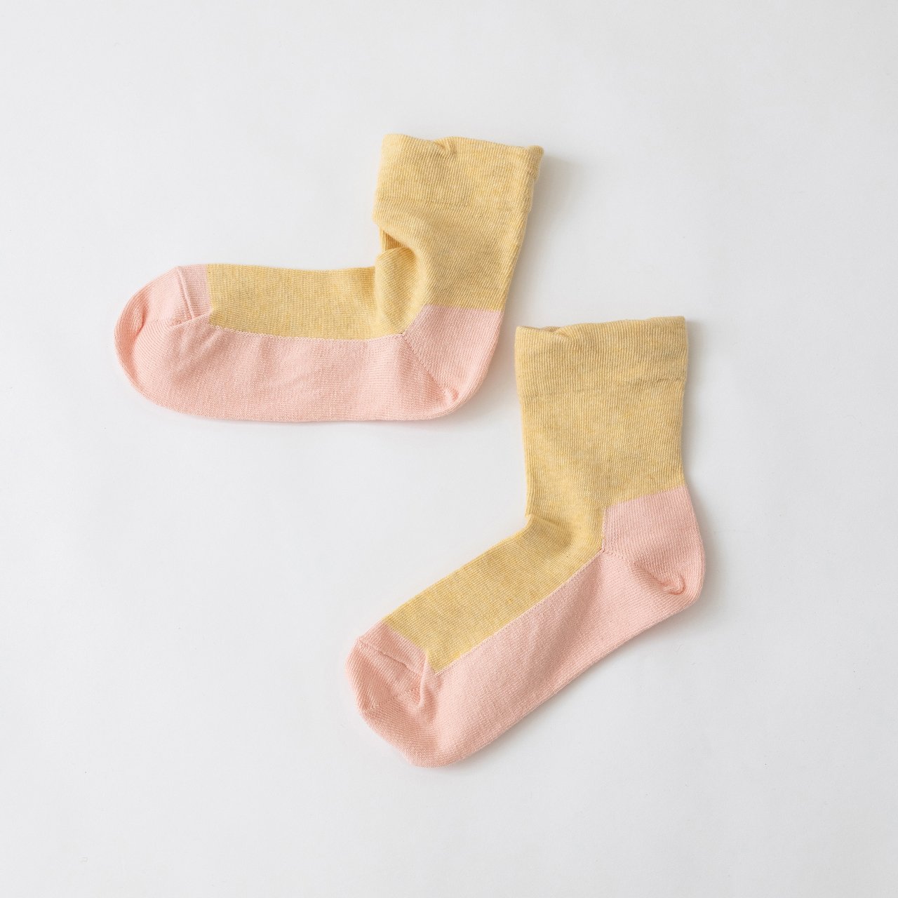 SOUKI創喜奈良襪【SOUKI ORIGINAL】植染有機棉分織襪 BOTANICAL DYE ORGANIC COTTON 向日葵