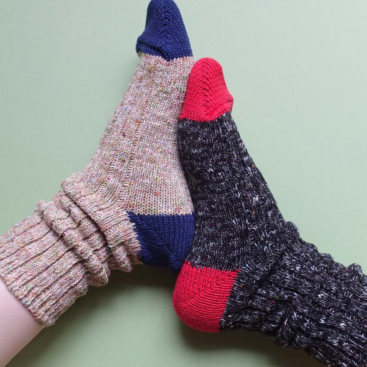 SOUKI創喜奈良襪【RE LOOP】JAZZ MIX羅紋輕暖襪 JAZZ MIX RIB CREW