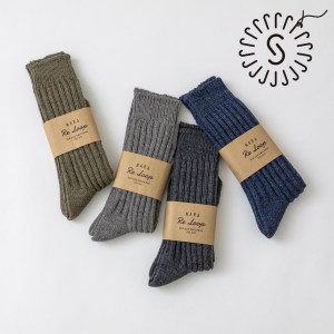 SOUKI【RE LOOP】長纖原生棉點染長筒襪