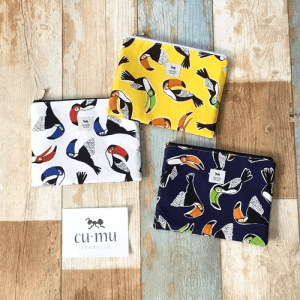 cu-mu 扁方拉鍊收納袋 – 巨嘴鳥