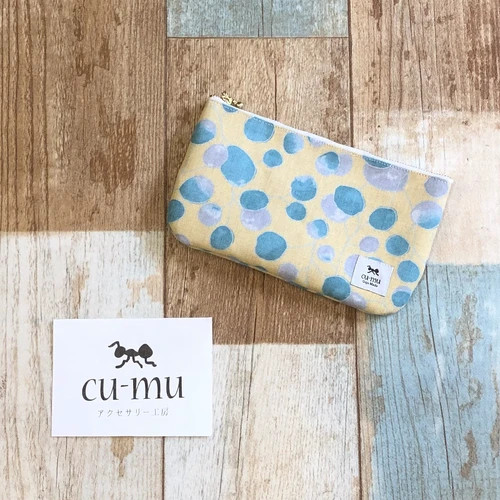 cu-mu岐阜別趣布小物 布作文具口罩收納袋 - 木實繁