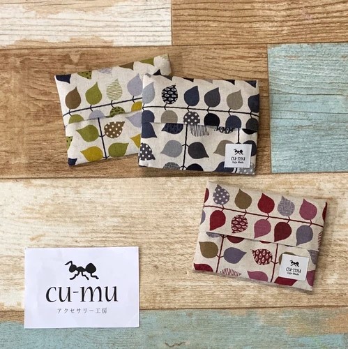 cu-mu岐阜別趣布小物 布作面紙小物收納包 - 葉知秋系列