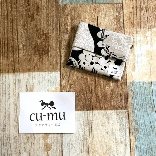 cu-mu岐阜別趣布小物 布作面紙小物收納包 - 花輪盛
