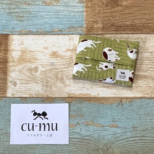 cu-mu岐阜別趣布小物 布作面紙小物收納包 - 犬和柄