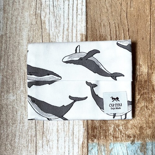 11 cu-mu 面紙小物收納包 - 鯨魚 - 白
