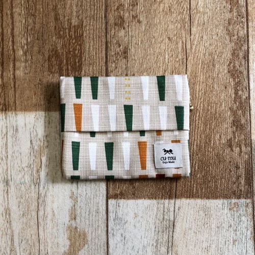 17 cu-mu 布作面紙小物收納包 - 笏 - 米