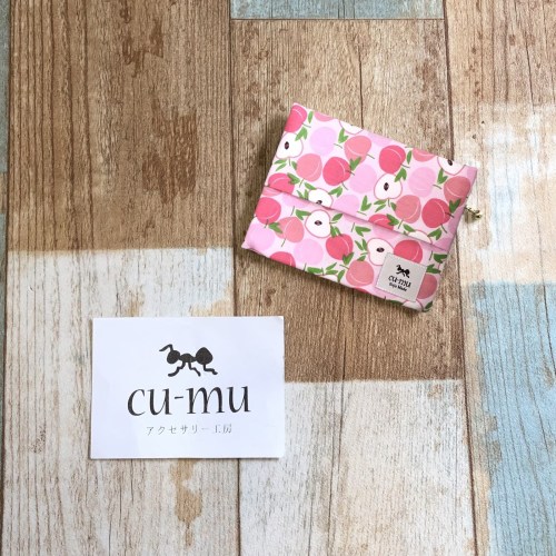 cu-mu岐阜別趣布小物 布作面紙小物收納包 - 水蜜桃