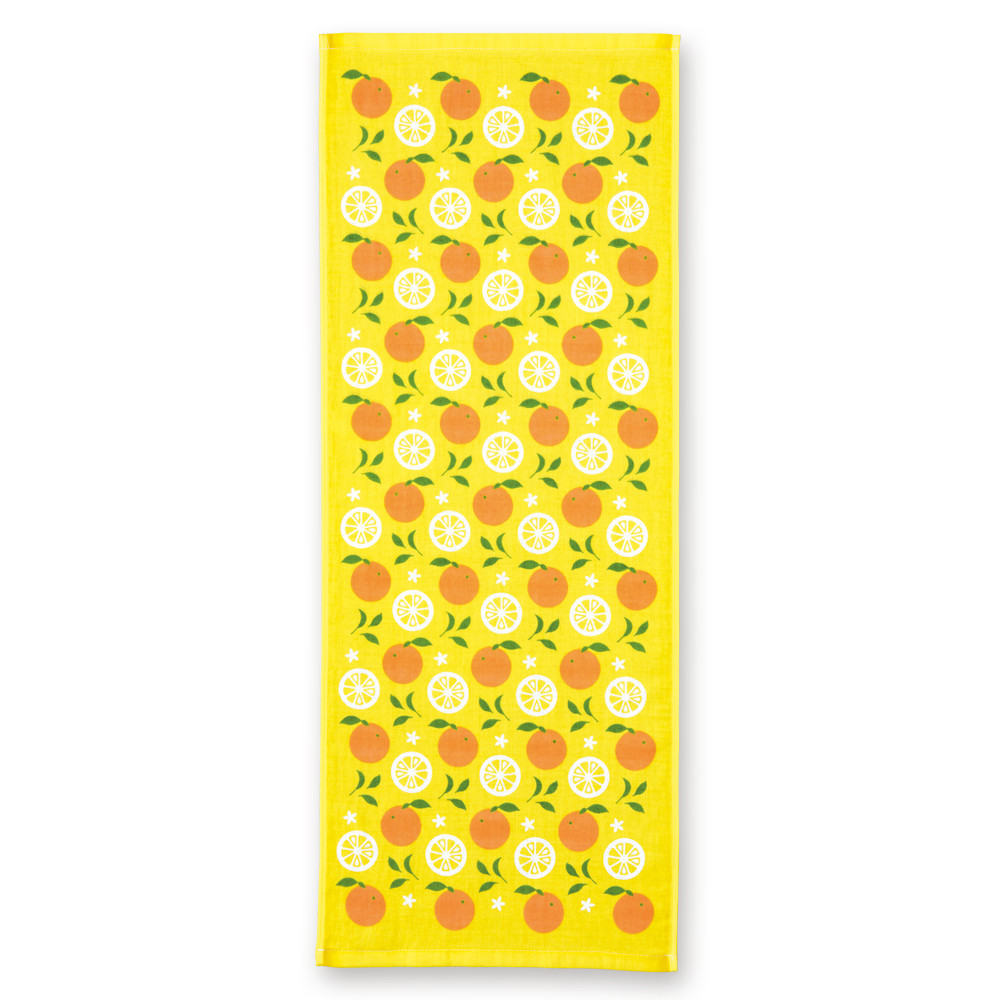 MIYAMOTO 宮本手巾 撫子多纖今治認證毛巾 Imabari Towel 34 x 90 cm - 圓滾滾的柚子 Pomelo