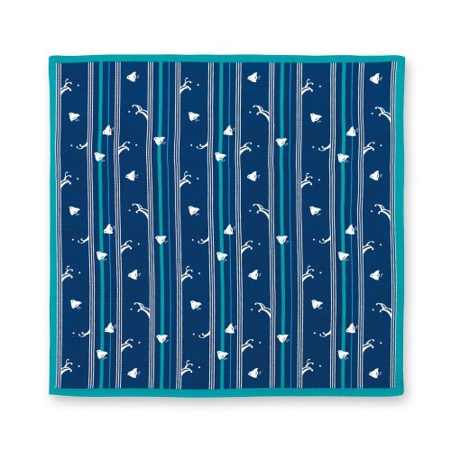 MIYAMOTO 宮本手巾 和感風呂敷 Furoshiki 50 x 50 cm - 縞千鳥 Striped Plover