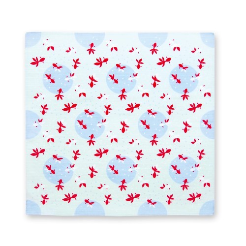 MIYAMOTO 宮本手巾 和感風呂敷 Furoshiki 50 x 50 cm - 金魚絳 Gold Fish