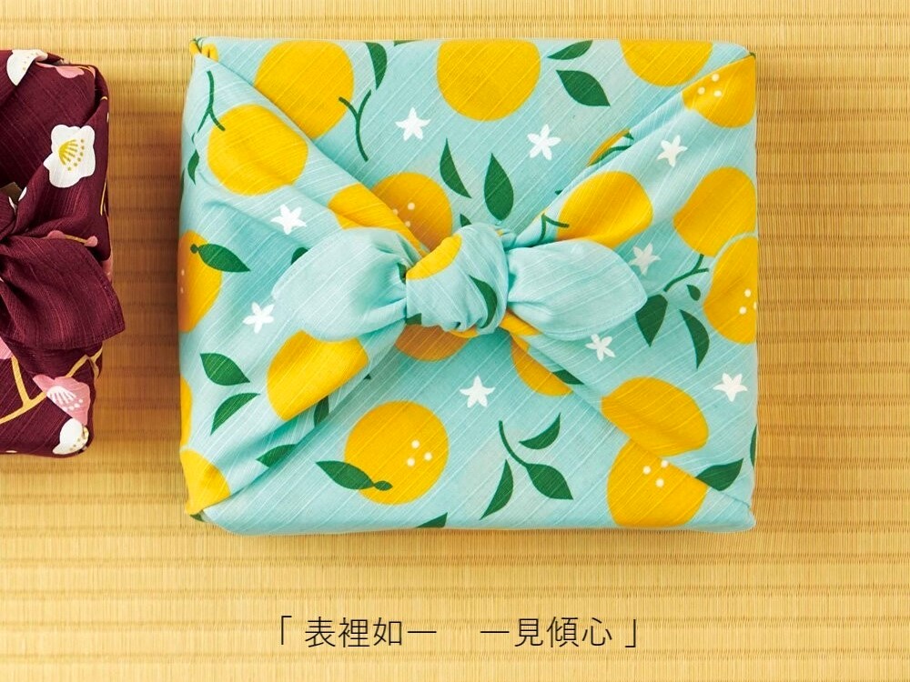 宮本風呂敷 MIYAMOTO Furoshiki 70 x 70 cm - 香柚 Pomelo 3-1 附文字