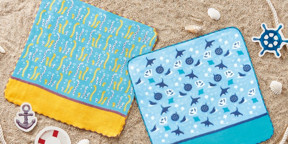 宮本手帕 MIYAMOTO Handkerchief 25 x 25 cm - 吐泡的珍穴子 Spotted Garden Eel 3