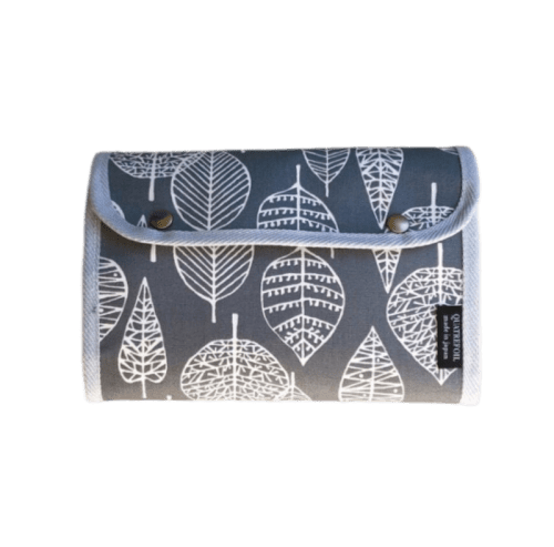 Quatrefoil&K北歐風手作帆布包 北歐森林 靜謐灰 Forest Leaf Gray