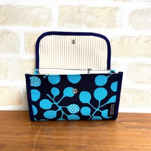 Quatrefoil&K 手作帆布收納包 – 斯堪地那維亞圓葉：森藍