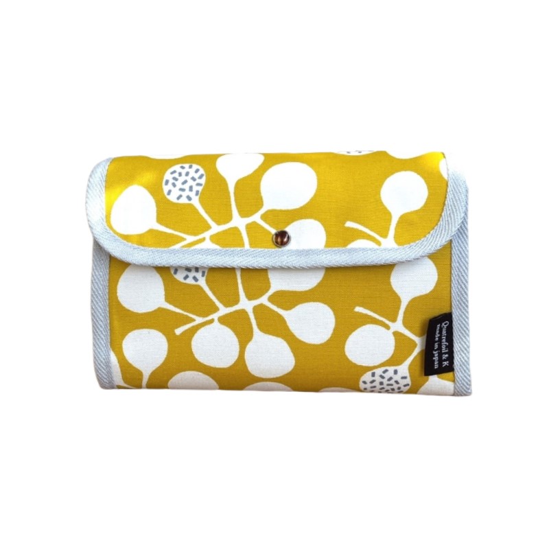 Quatrefoil&K 帆布收納包 - Scandinavian Round Leaf - Yellow 斯堪地那維亞圓葉 - 沼黃 - 09