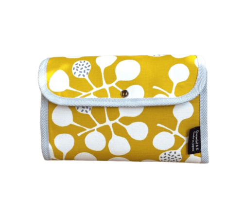 Quatrefoil&K北歐風手作帆布包 斯堪地那維亞圓葉 沼黃 Scandinavian Round Leaf Yellow