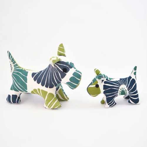 Balizen Green & Blue Scrappy Little Doggie 拼布小汪弟