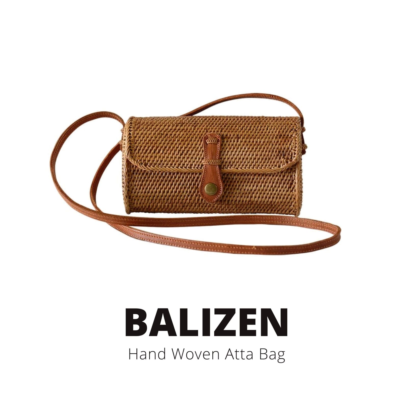 Balizen Hand Woven Atta Envelope Bag Atta 手工藤編肩背包