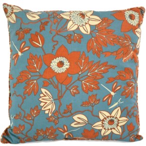 Balizen 手工絹印百香花抱枕套