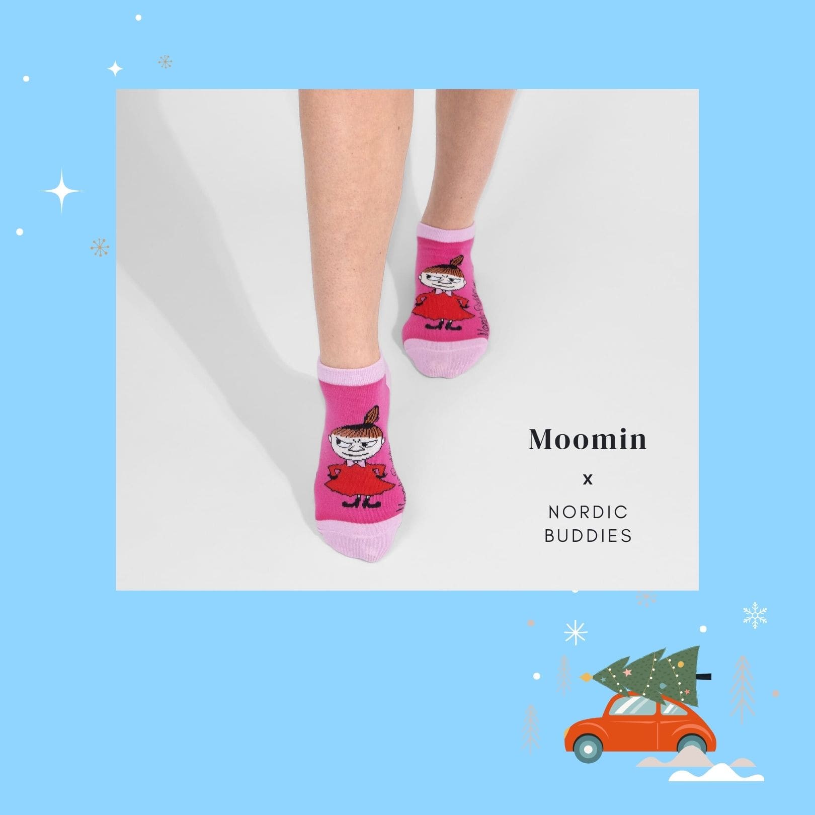 Little My Dancing Women´s Ankle Socks - Red and Pink（踝襪女襪）小不點想使壞