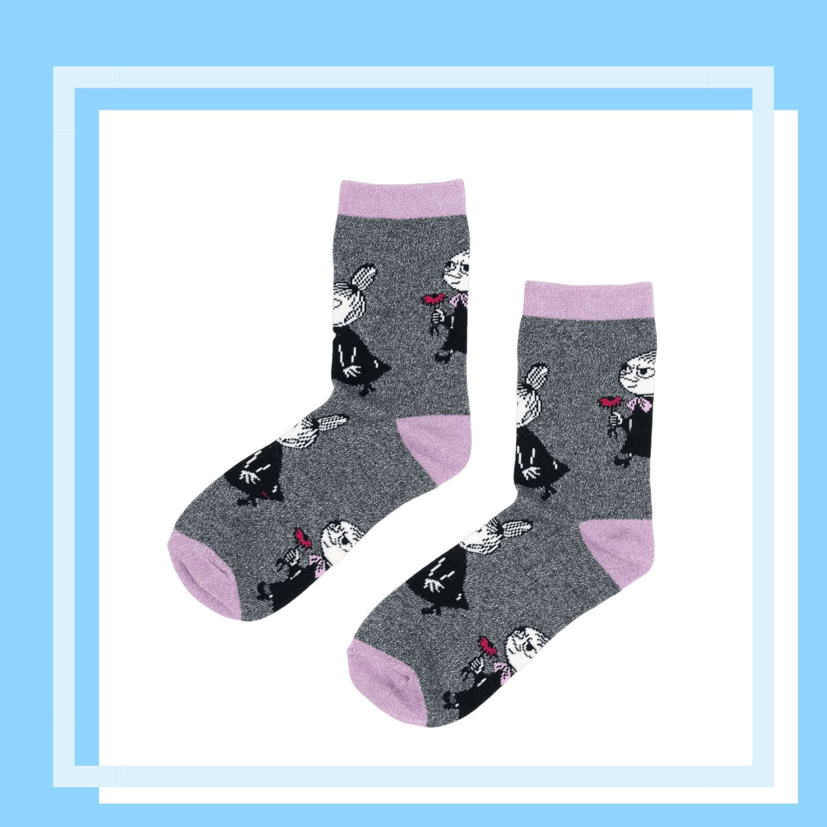 Nordic Buddies北歐好麻吉 Little My Flower Ladies Socks - Grey（中筒女襪）殷勤小不點