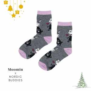 Nordic Buddies 設計女襪（中筒）殷勤小不點