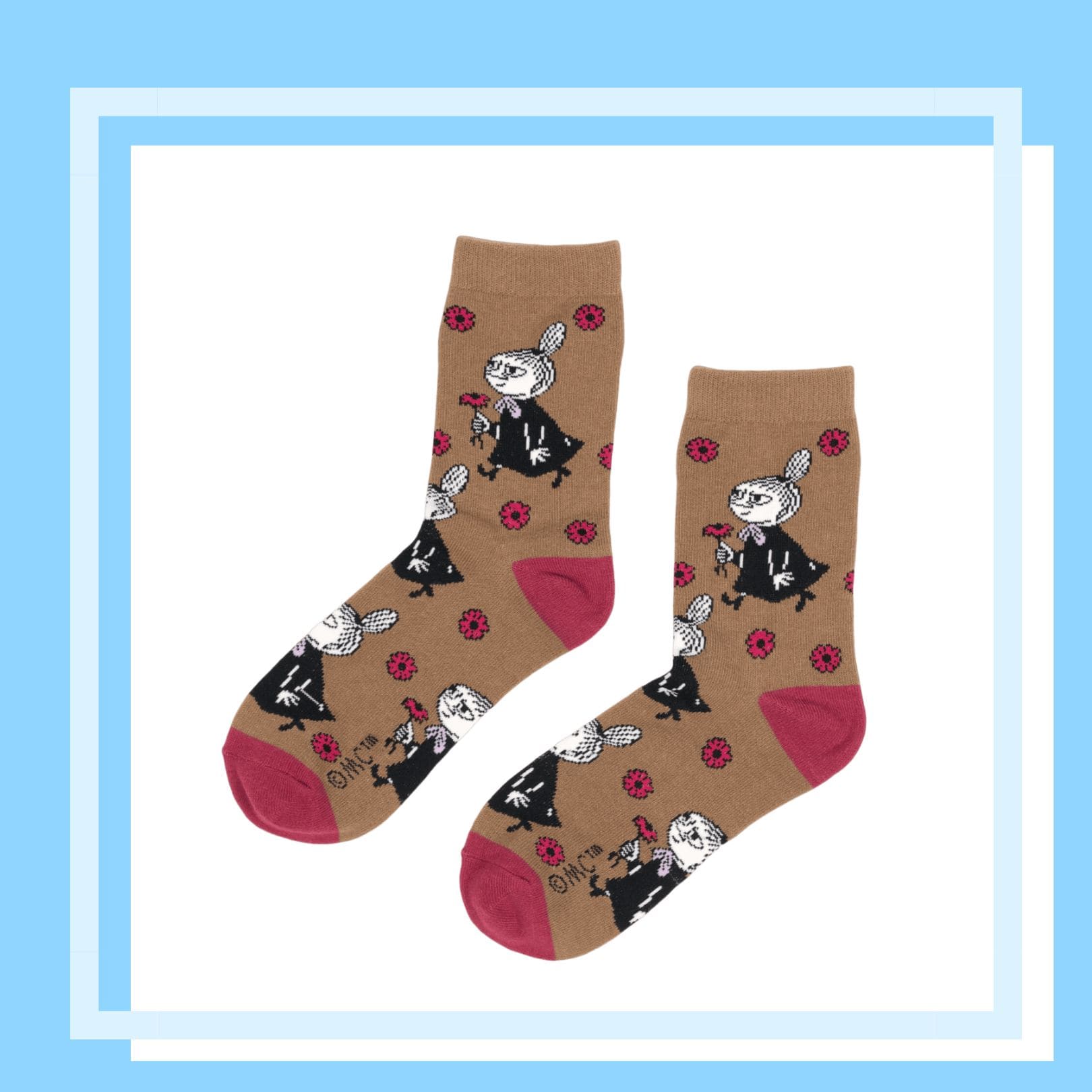 Nordic Buddies北歐好麻吉 Little My Flower Ladies Socks - Coffee（中筒女襪）殷勤小不點
