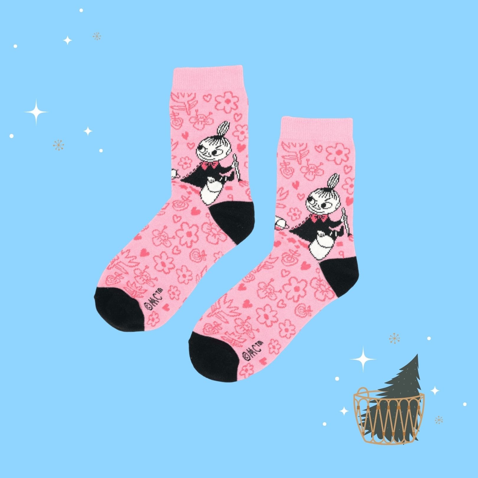 Little My Idea Ladies Socks - Pink（中筒女襪）小不點靈感來了