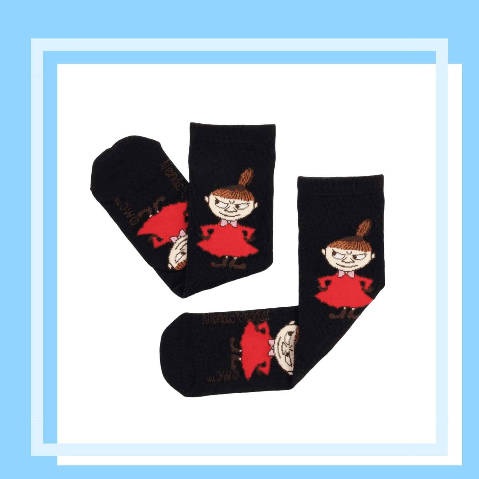 Nordic Buddies北歐好麻吉 Little My Planning Tricks Ladies Socks - Black（中筒女襪）小不點想使壞
