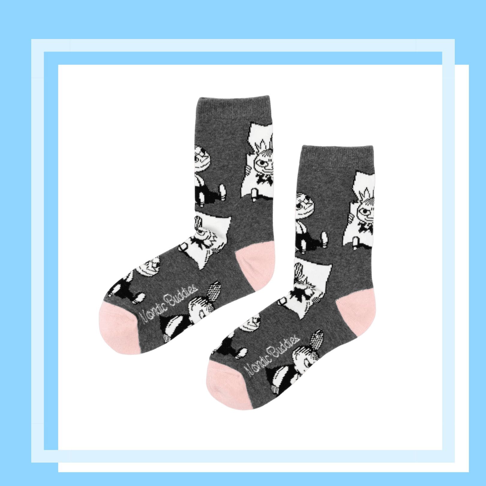 Nordic Buddies北歐好麻吉 Little My Pranking Ladies Socks - Grey（中筒女襪）小不點愛作怪