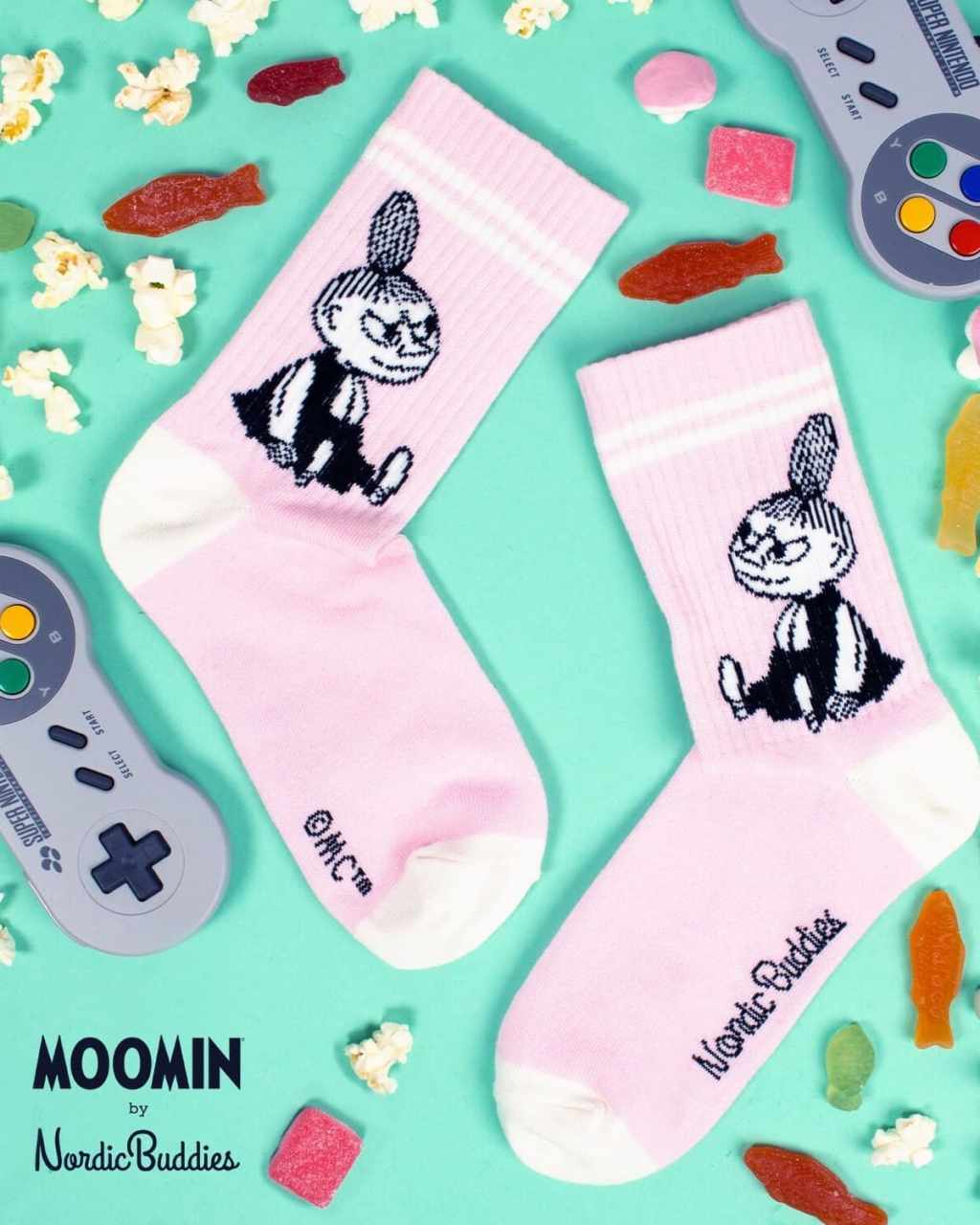Nordic Buddies北歐好麻吉 Little My Retro Ladies Socks - Pink（中筒女襪）別惹小不點