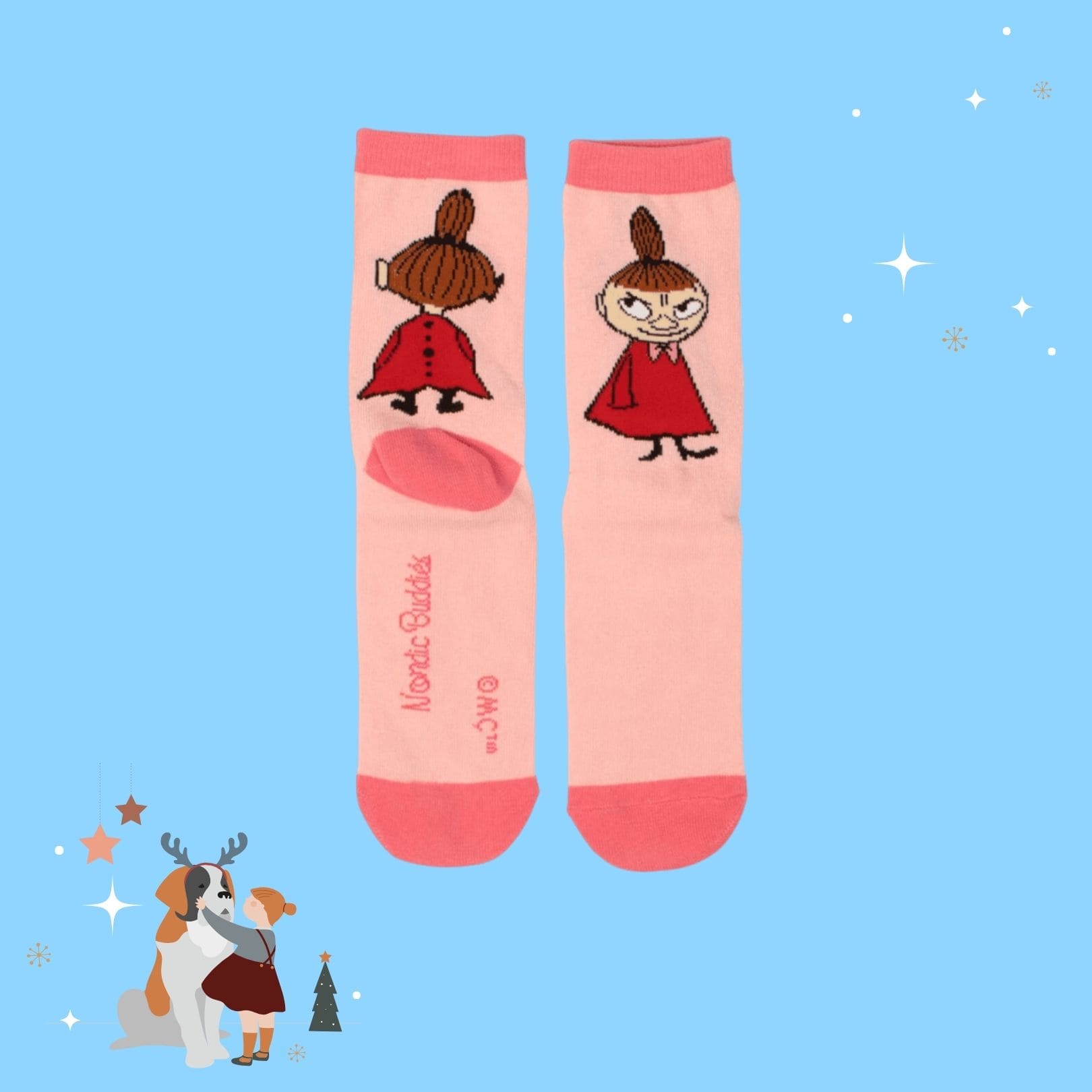 Little My's Butt Women’s Socks - Pink（中筒女襪）小不點誰找碴