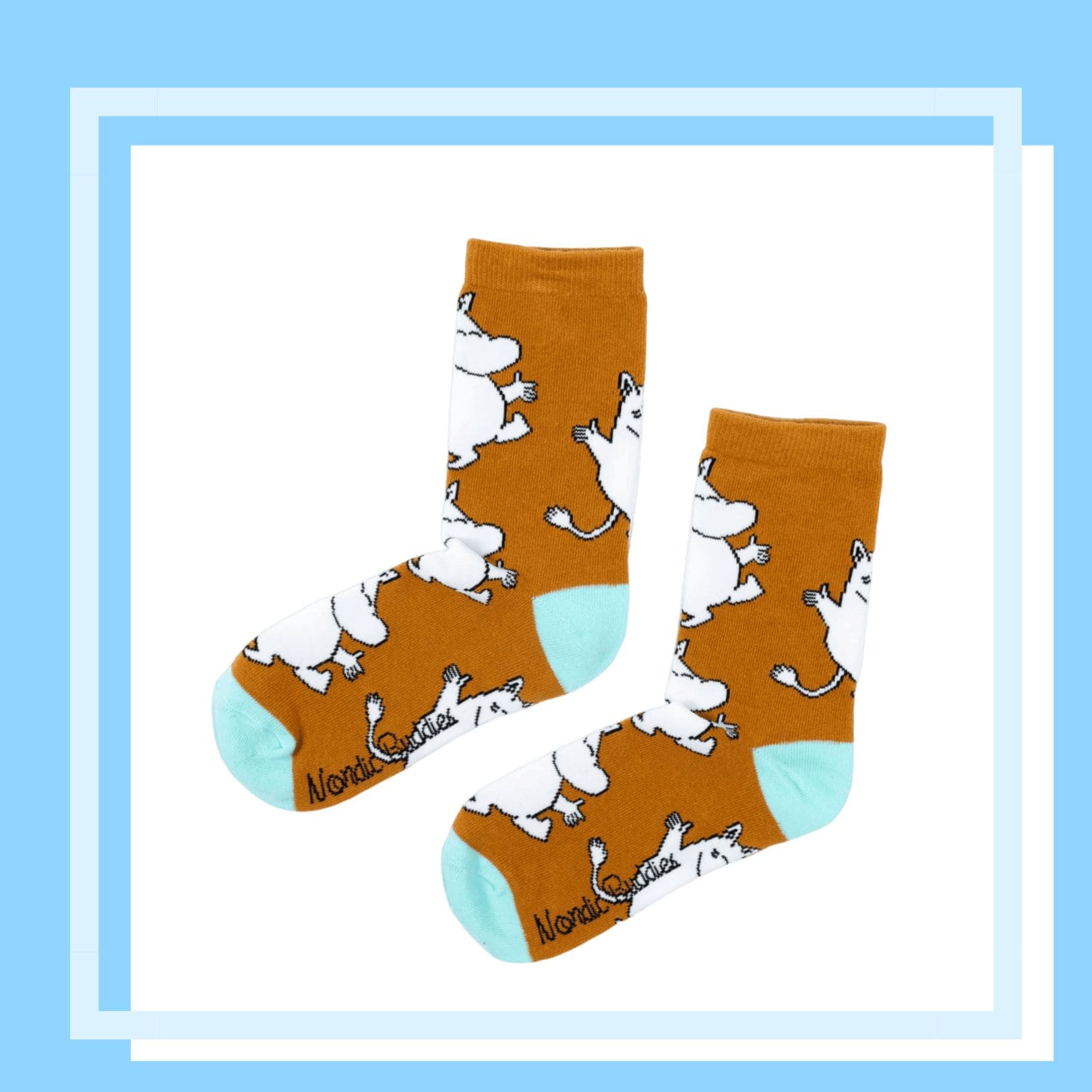 Nordic Buddies北歐好麻吉 Moomin Happy Ladies Socks - Brown（中筒女襪）真有你的嚕嚕米 / 姆明