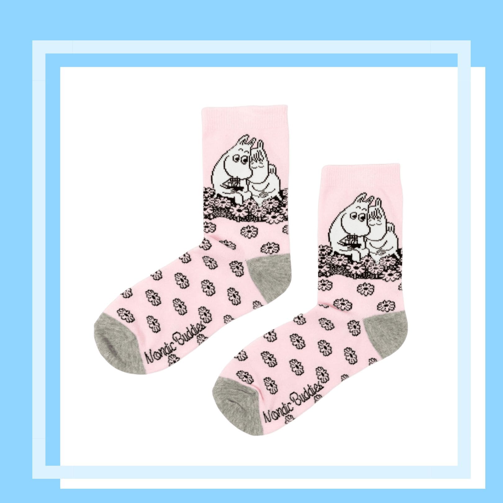 Nordic Buddies北歐好麻吉 Moomin Love Ladies Socks - Pink（中筒女襪）嚕來嚕尬意你