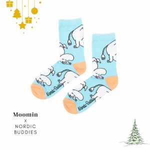 Nordic Buddies 設計女襪（中筒）嚕仰嚕翻