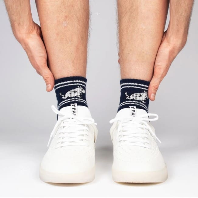 Nordic Buddies北歐好麻吉 Moomintroll Running Retro Ankle Men Socks - Navy（短筒男襪）翻滾吧嚕嚕米 / 姆明