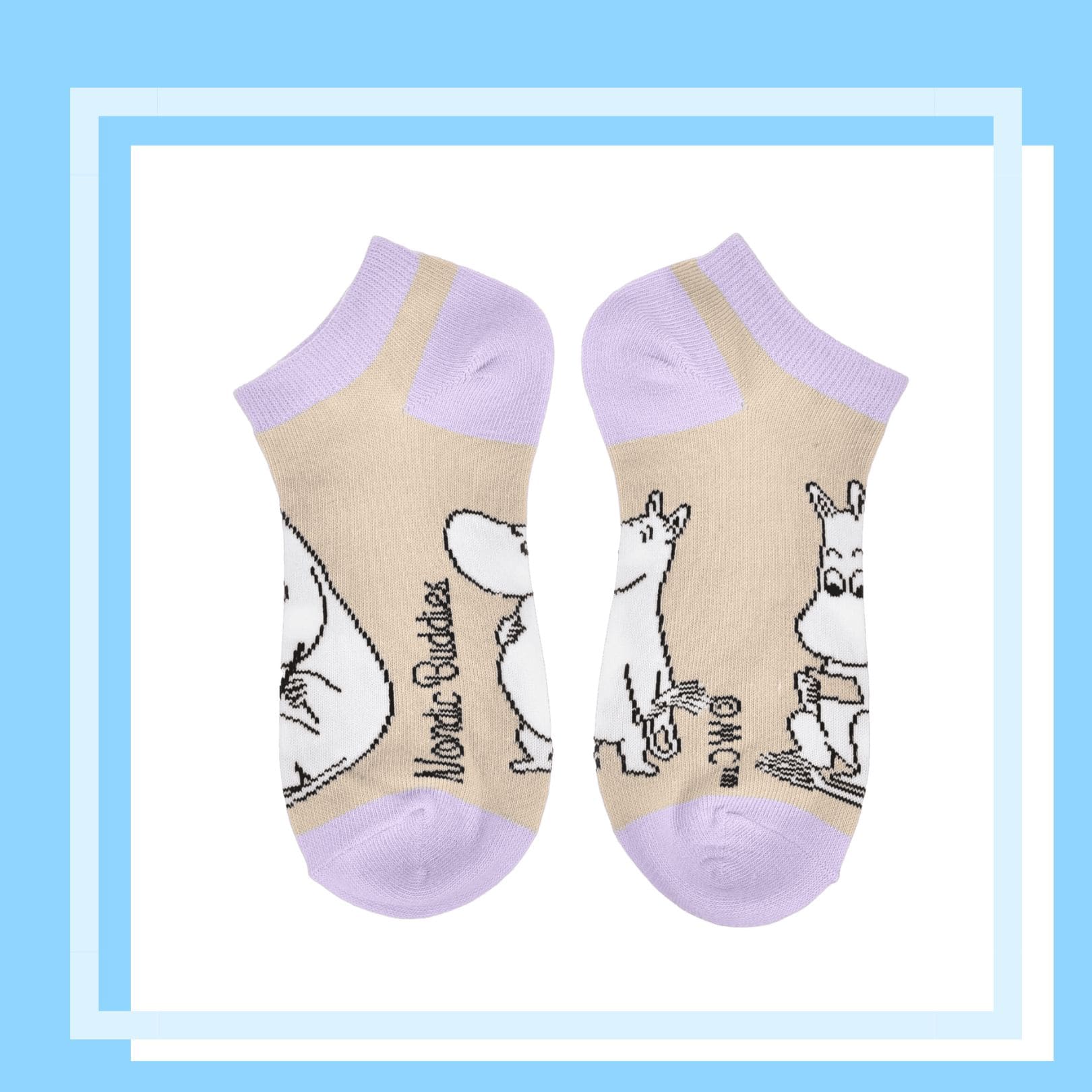 Nordic Buddies北歐好麻吉 Moomintroll Women´s Ankle Socks - Purple（踝襪女襪）嚕嚕米 / 姆明告白