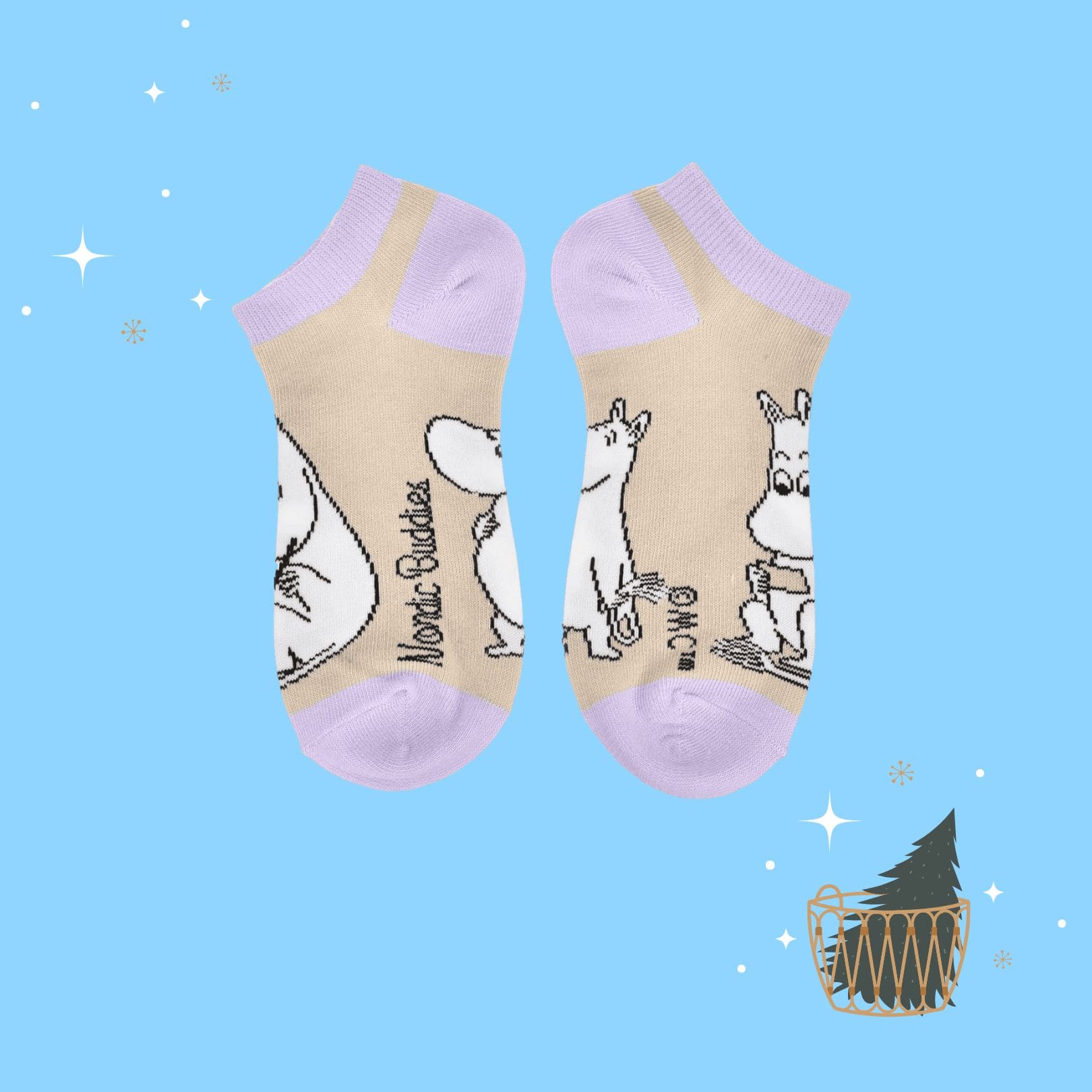 Moomintroll Women´s Ankle Socks - Purple（踝襪女襪）嚕嚕米告白