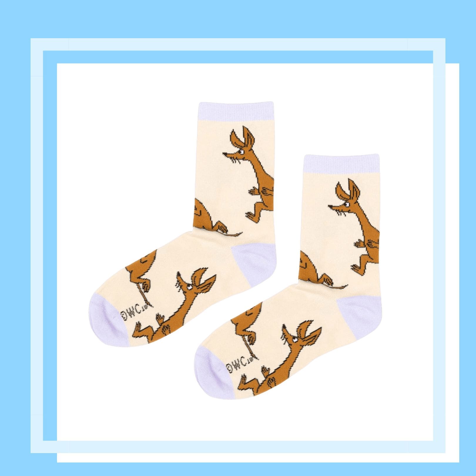 Nordic Buddies北歐好麻吉 Sniff Running Women's Socks - Beige（中筒女襪）奔跑吧大耳