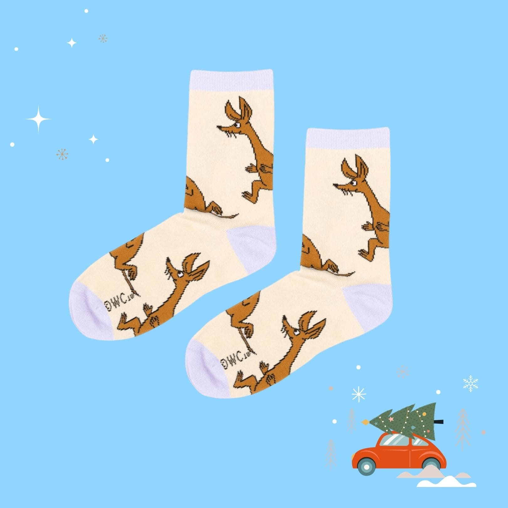 Sniff Running Women's Socks - Beige（中筒女襪）奔跑吧大耳