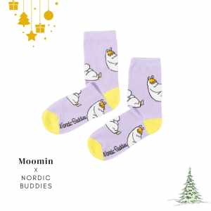 Nordic Buddies 設計女襪（中筒）可兒睡得可甜了