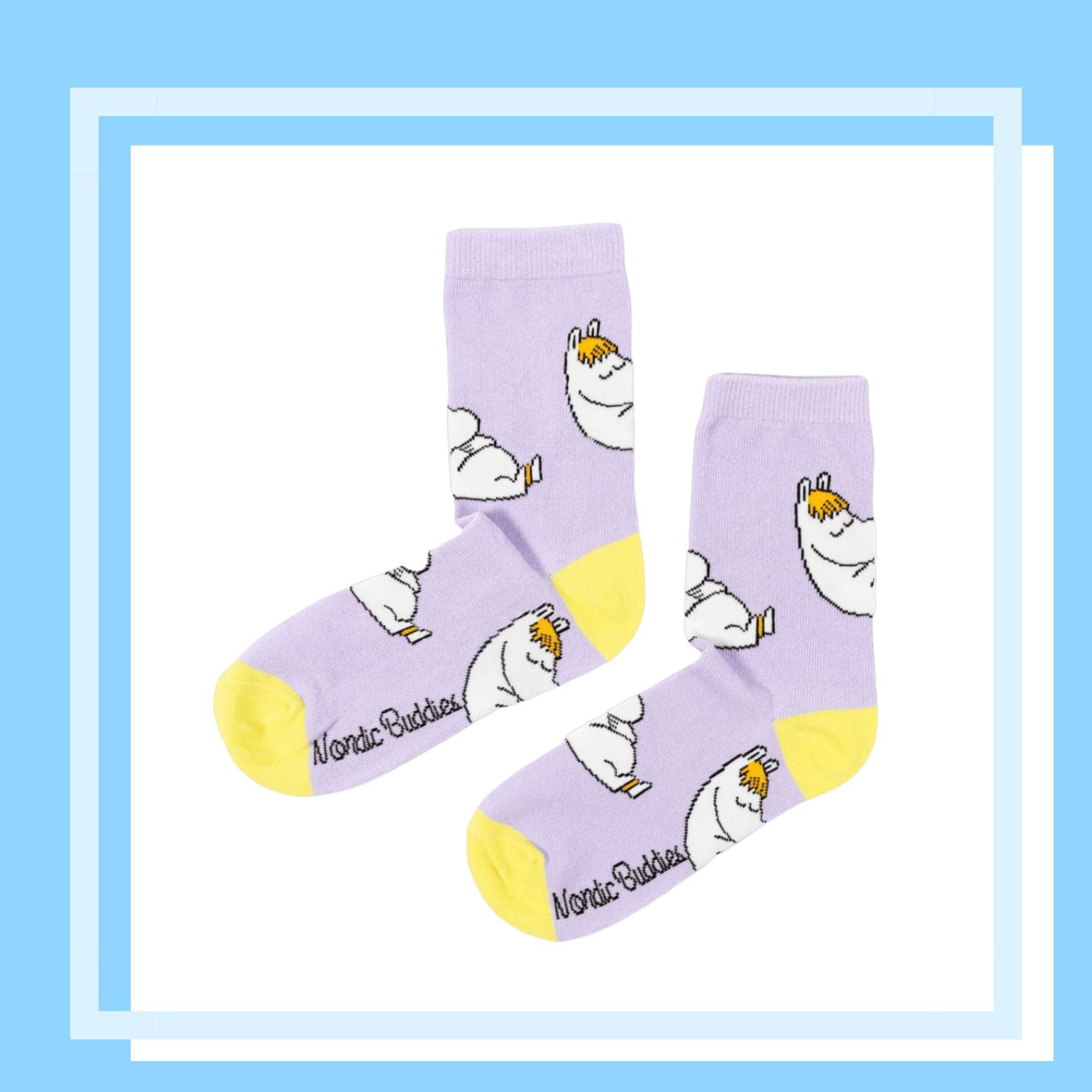 Nordic Buddies北歐好麻吉 Snorkmaiden Dreaming Ladies Socks - Lilac（中筒女襪）可兒睡得可甜了